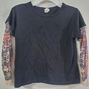 Fake tattoo sleeve shirt